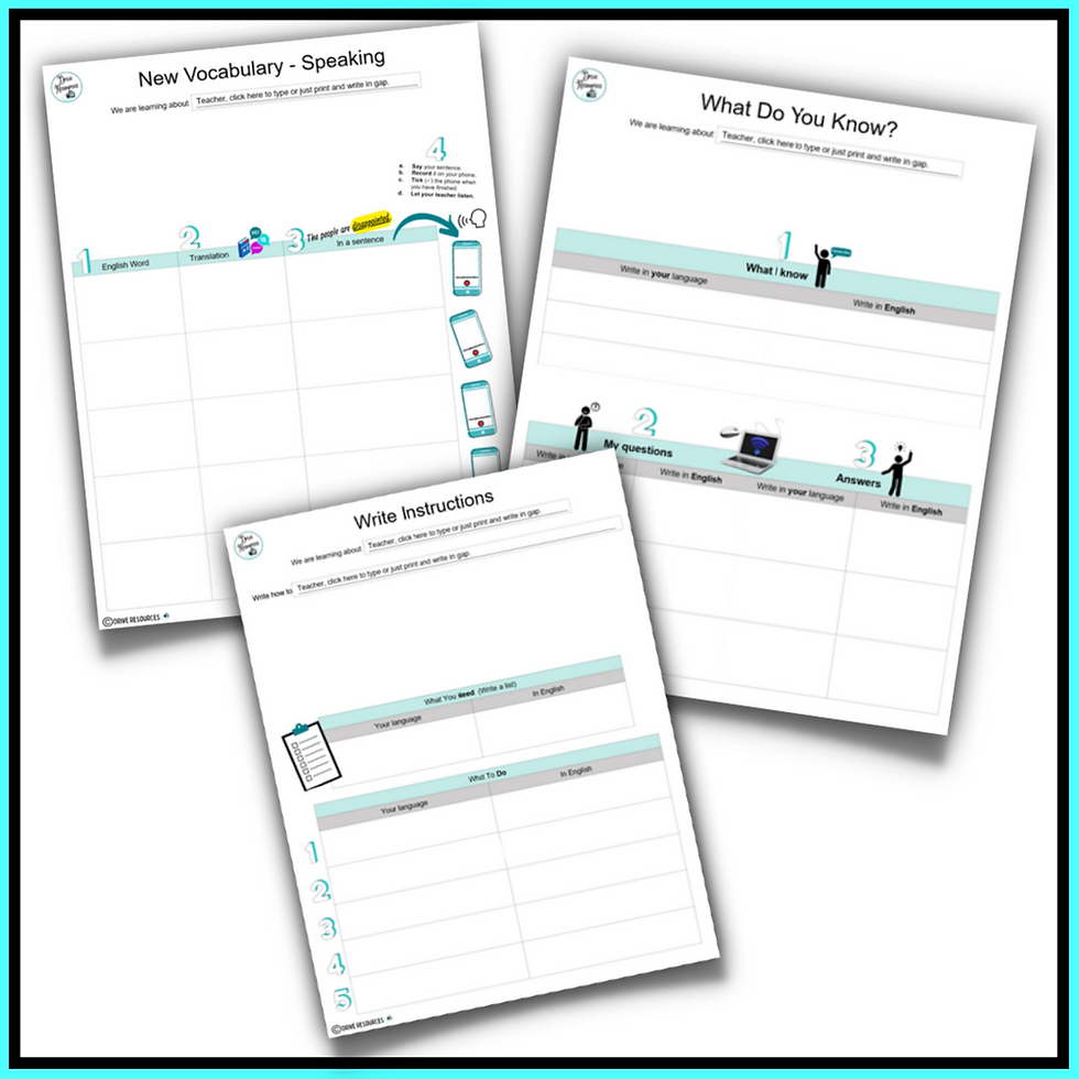 Thumbnail: Worksheets for the International - EL - Student in your MAINSTREAM class