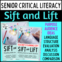 Link to resource in senior critical literacy - analysis and discussion of texts