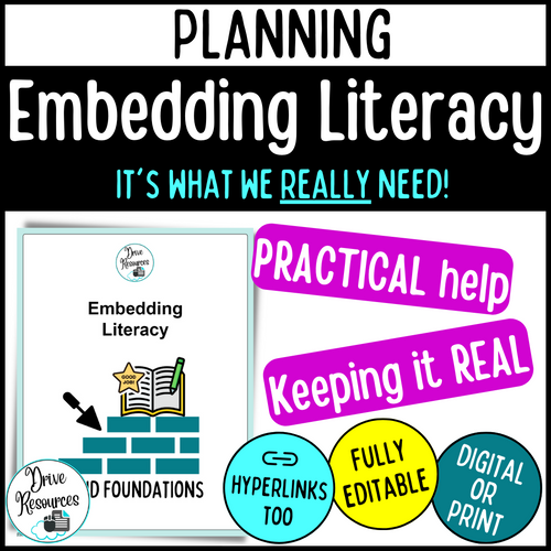 Planning - Embedding Literacy in High School programmes | Drive Resources