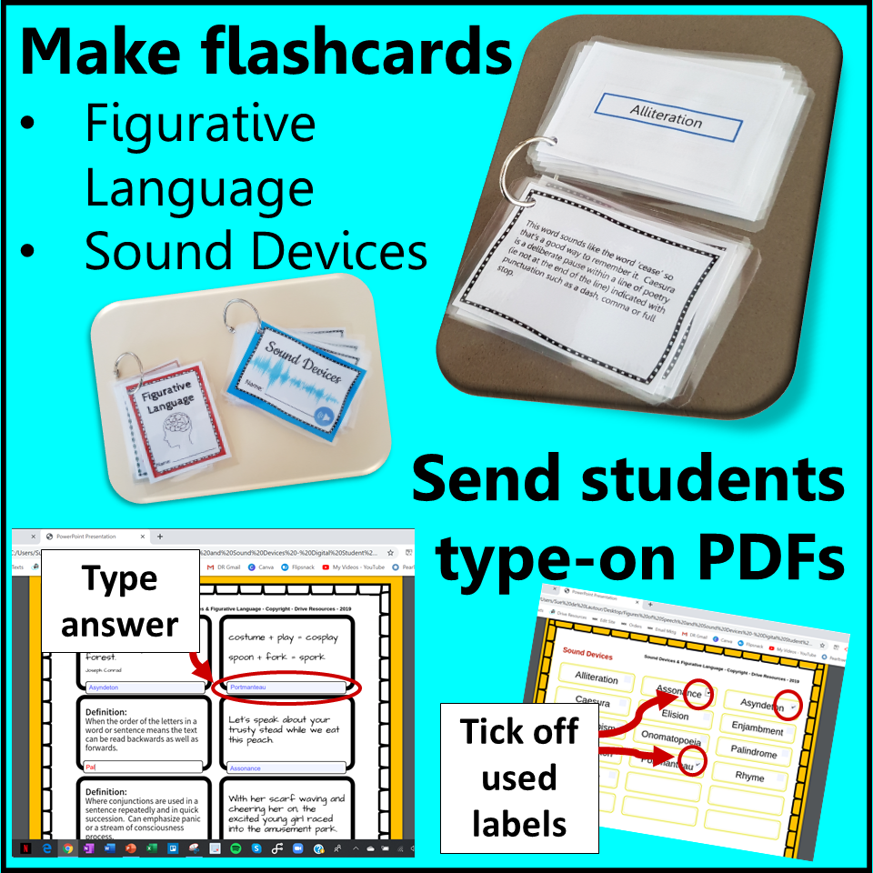 Thumbnail: Figurative Language and Sound Devices - resources and activities!