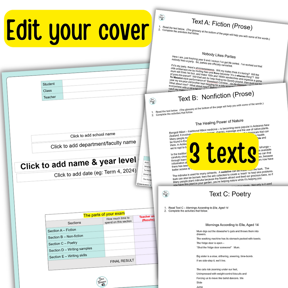 Thumbnail: Year 9 Exam - Multiple activities - build your own exam