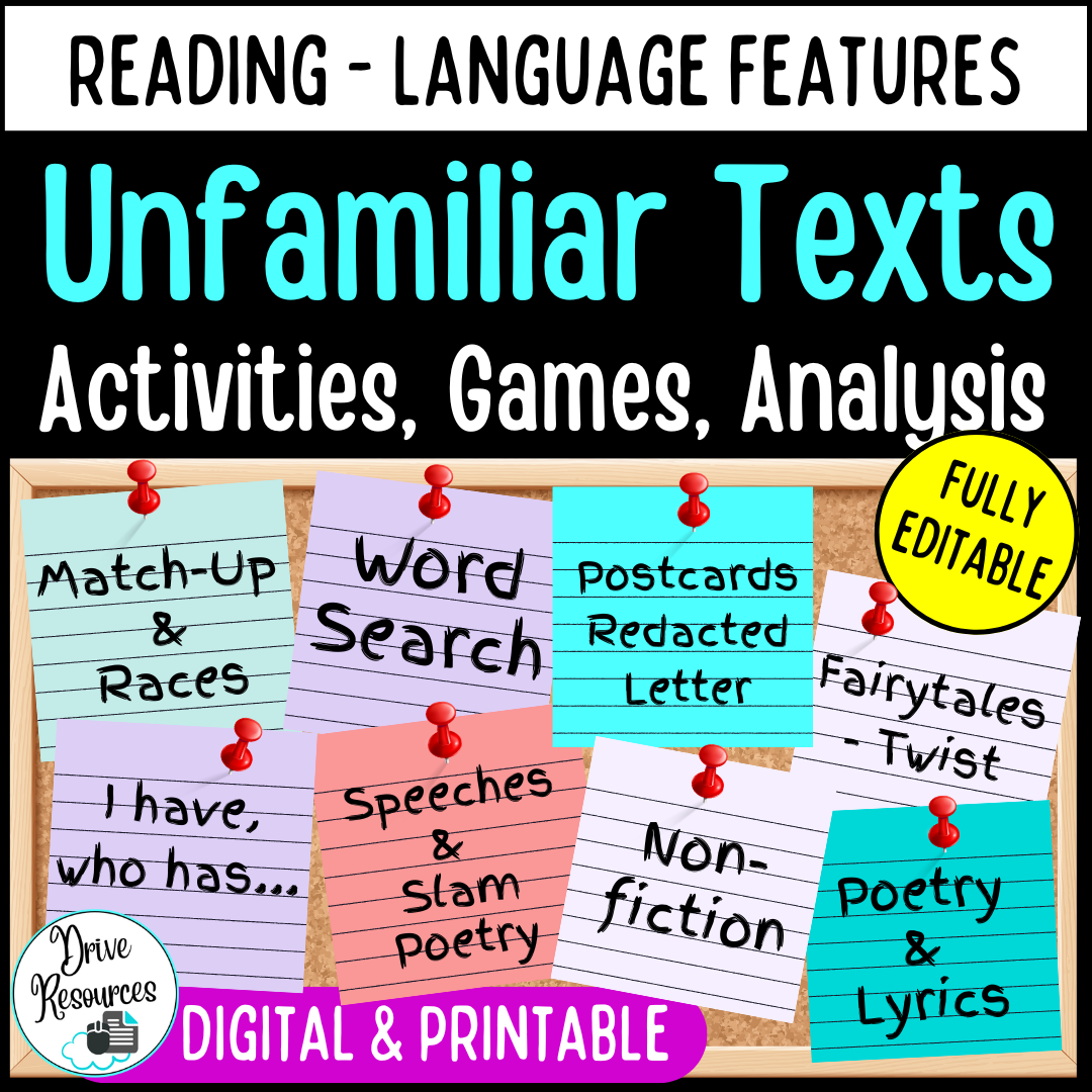 Unfamiliar Texts Activities