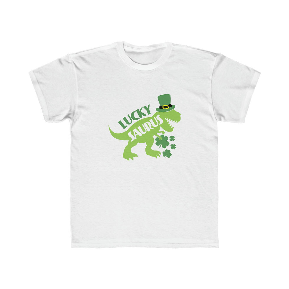 "Lucky Saurus" Kids Regular Fit Tee