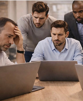 Concerned client meeting with agency partner