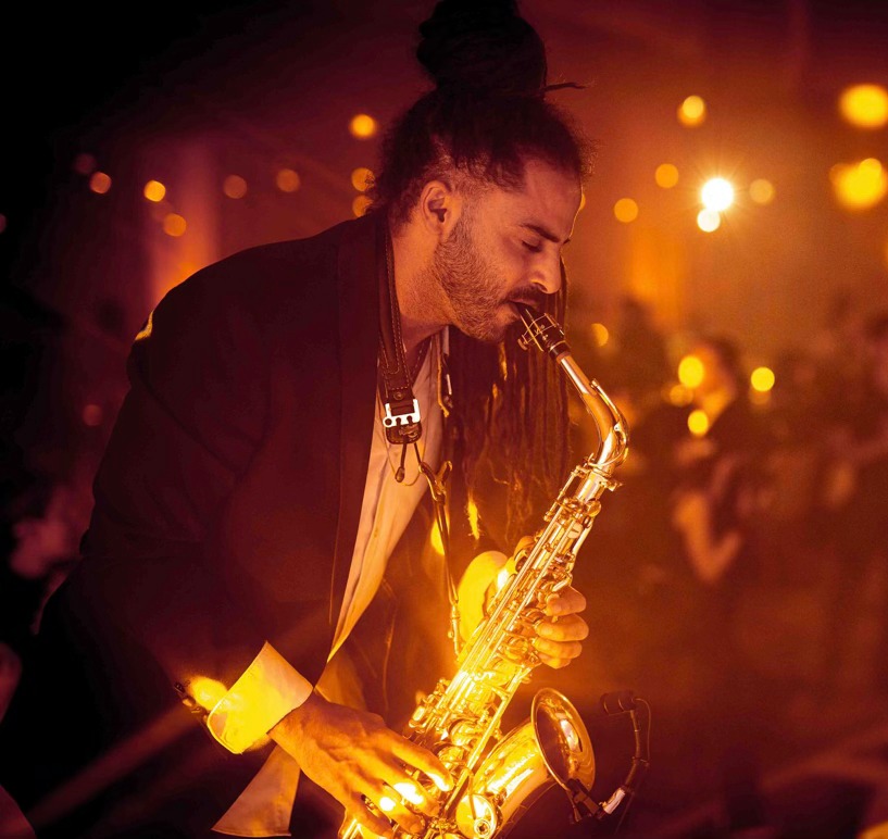 Saxophonist available with DJ Pooya wedding entertainment