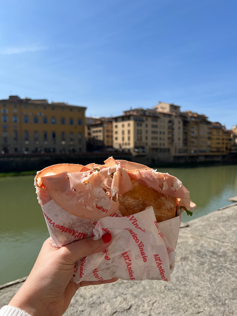 Most people (myself included) like to grab their sandwich and head to the little bridge right across the street from the Museo Galileo.