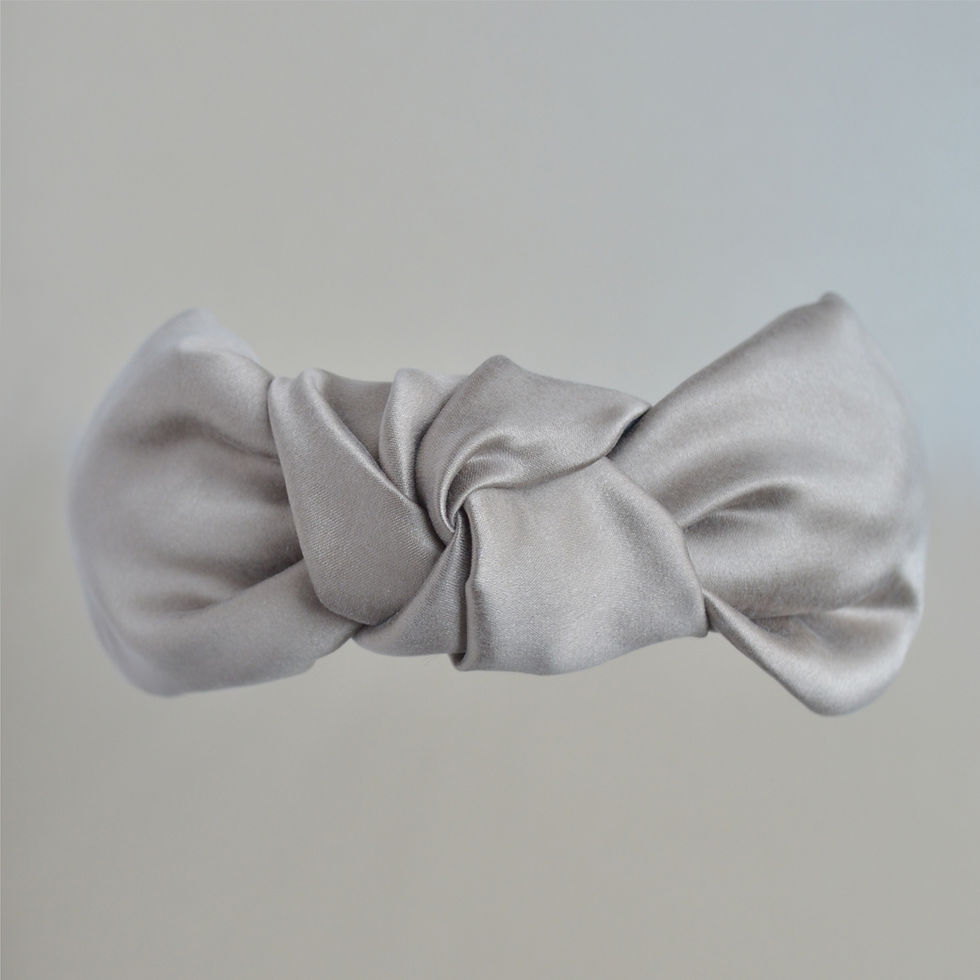 opaska jedwabna pin-up beżowa