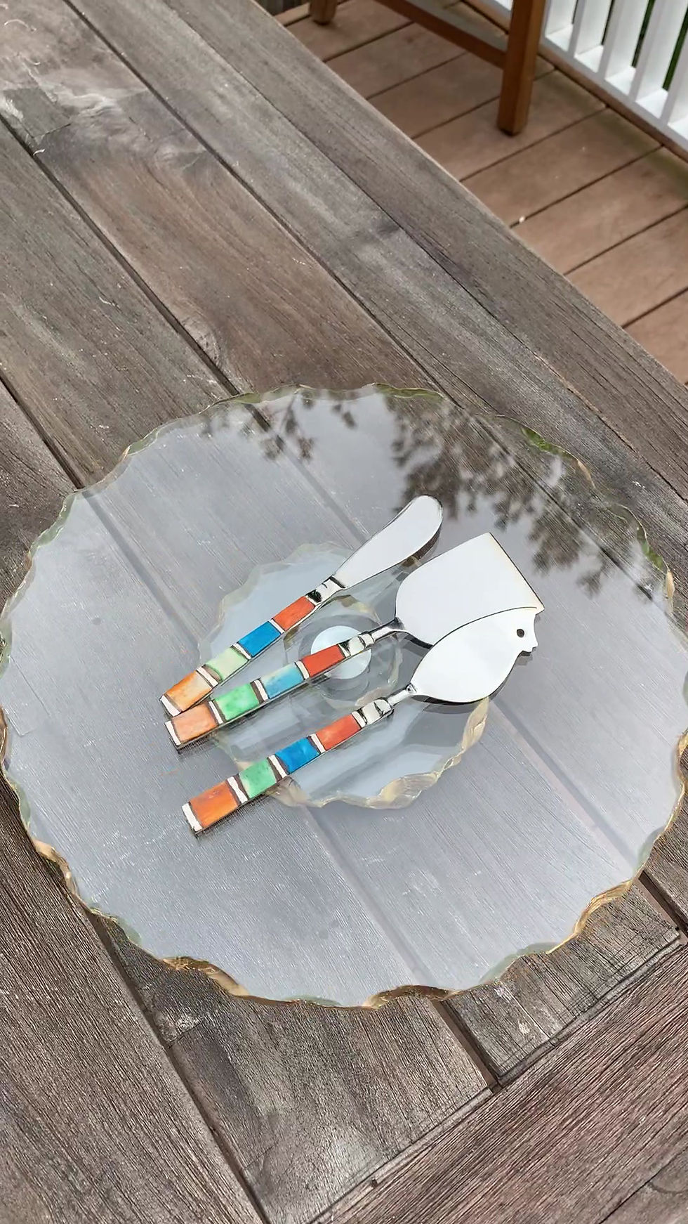 Thumbnail: Spinning Cake Plate - Silver/Gold