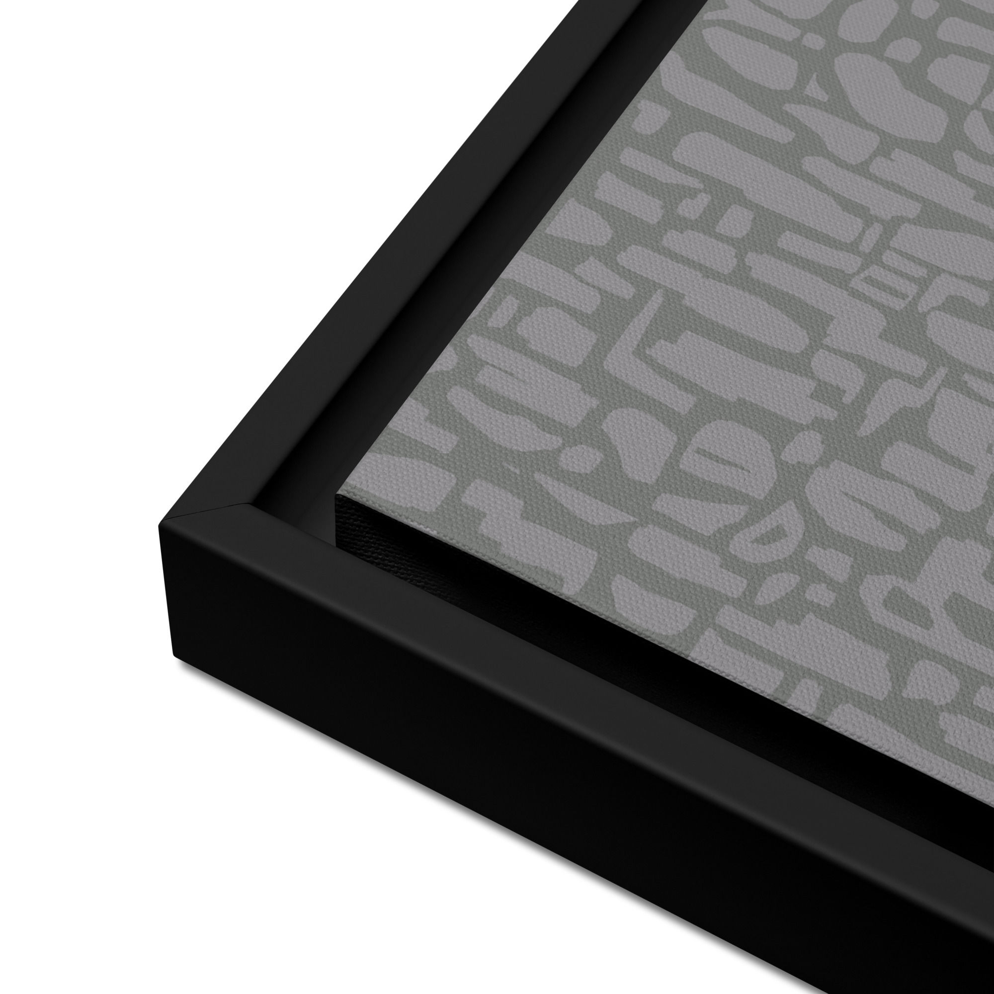 Pebble Stone PKWY | Gray Framed Canvas
