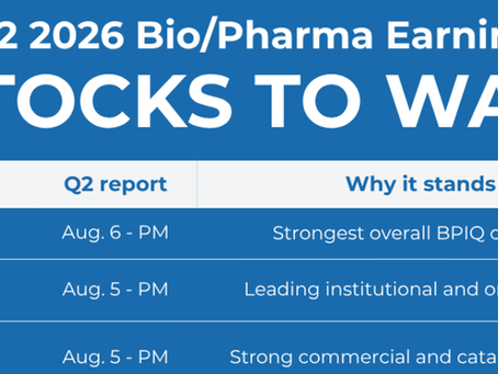 10 Hot Bio/Pharma Stocks on BPIQ’s Q2 Earnings Radar