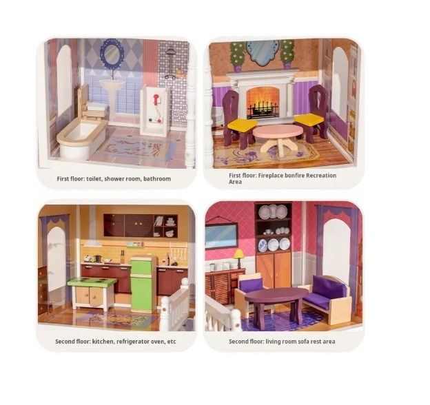 Miniatura: Casita de Muñecas Abierta Alta