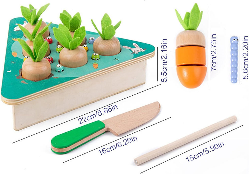 Miniatura: Vegetales para cortar y pesca de gusanitos