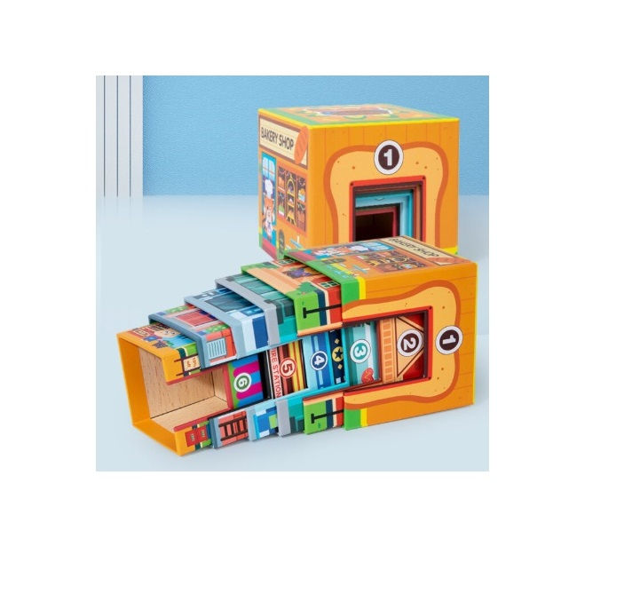 Miniatura: Torre de cubos con vehículos y personajes