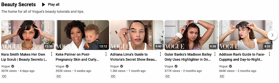 Vogue's "Beauty Secrets" Playlist