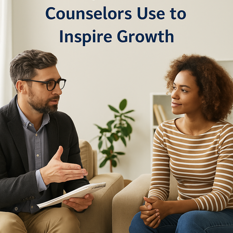 A Sarasota life coach speaking with a client in a calm, sunlit office, symbolizing proven techniques that inspire personal growth and connection.