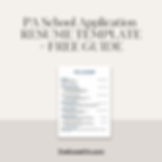 PrePA/PA School Resume/CV Template