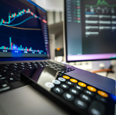 United States Market on computer monitor