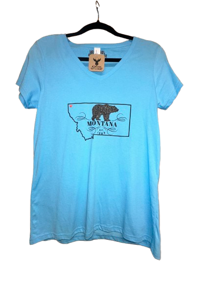 Thumbnail: Mandala Bear - V-neck T-Shirt