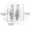 Thumbnail: Silver Swaying Long Leaf Earrings Measurements Drawing