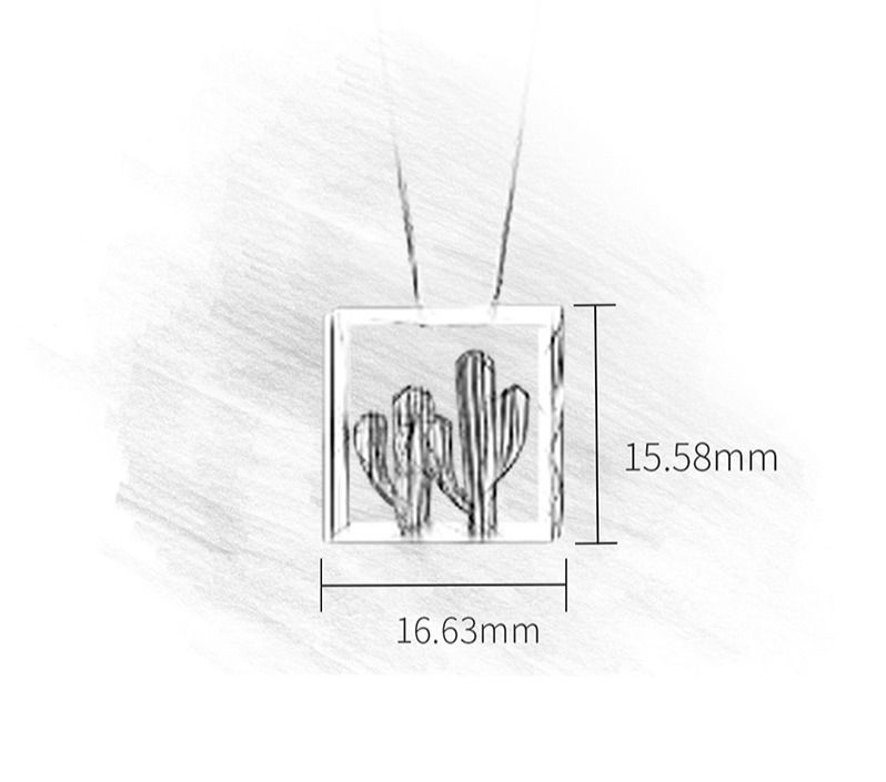 Thumbnail: Drawing Measurements Cacti Necklace