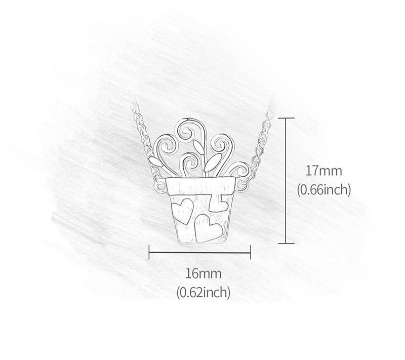 Thumbnail: Drawing Measurements Plant Pot Necklace