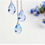 Thumbnail: Closeup Silver Cloud Blue Raindrops Earrings