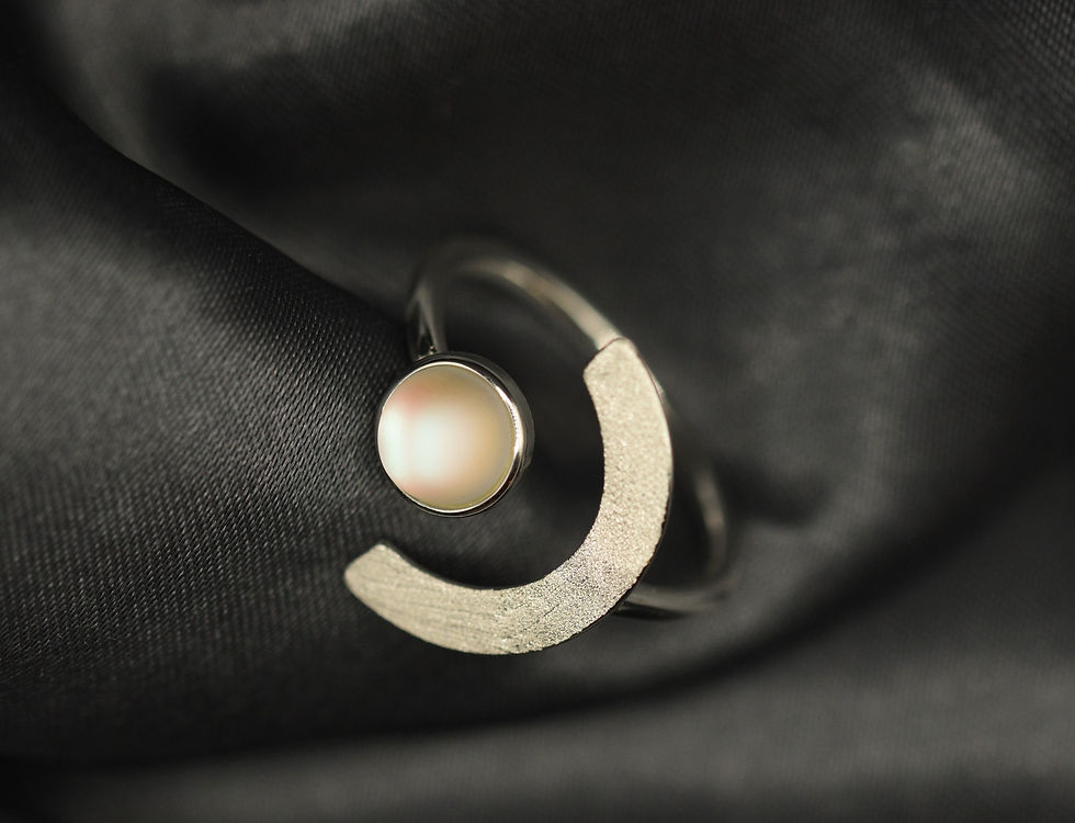 Thumbnail: Silver Eclipse Ring Black Background