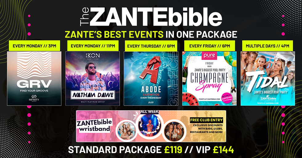 zante event package