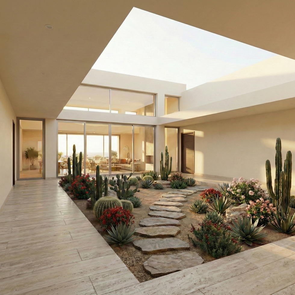 Landscaped courtyard at Altio Residence.