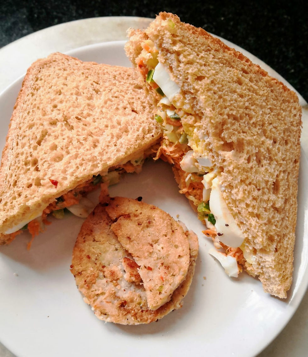 healthy coleslaw and boiled egg sandwiches recipe, chicken terrine, healthy breakfast recipes, quick and easy recipes, indian food recipe blog whiskmixstir, sheetal jandial