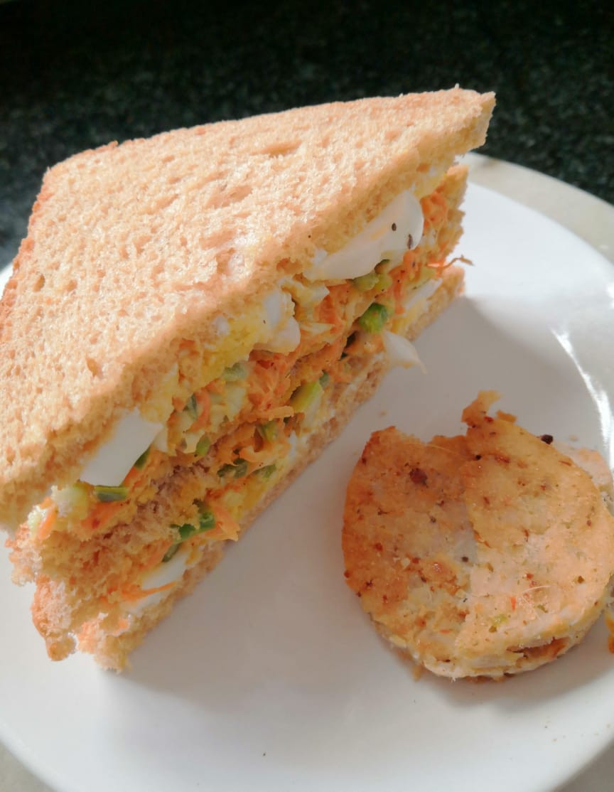 healthy coleslaw and boiled egg sandwiches recipe, chicken terrine, healthy breakfast recipes, quick and easy recipes, indian food recipe blog whiskmixstir, sheetal jandial