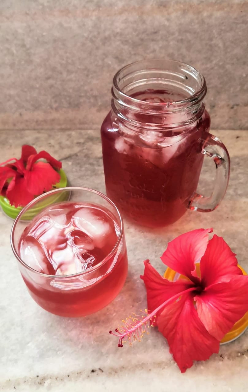 hibiscus tea recipe, hibiscus lemonade recipe, hibiscus herbal tea recipe, herbal iced tea recipe, summer coolers recipes, indian beverage recipes, traditional indian food recipe blog whiskmixstir, sheetal jandial