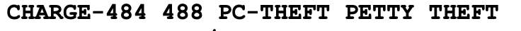 Sample FBI IdHS Charge Caption #1 - the portion "THEFT PETTY THEFT" is the caption