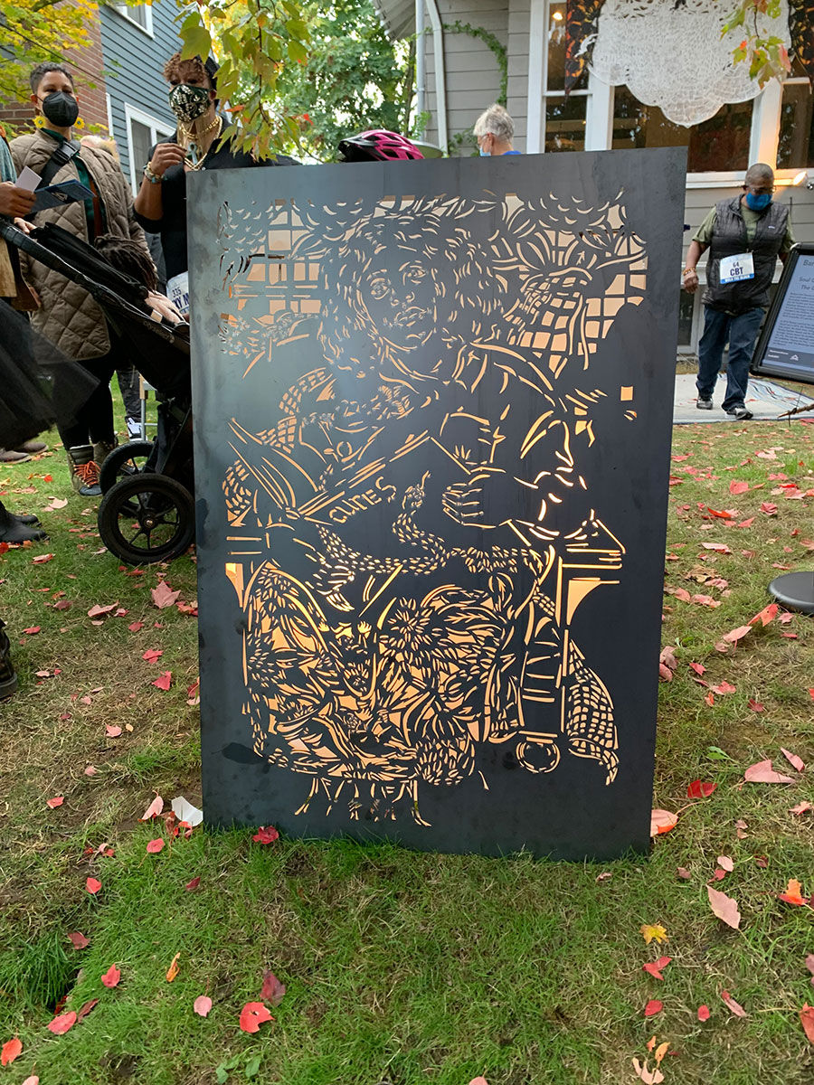 Barbara Earl Thomas “Cure” laser cut steel