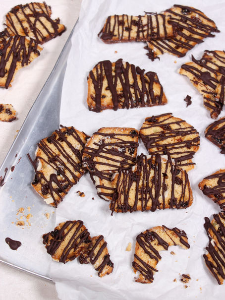 Stollen-Chips mit Schokolade