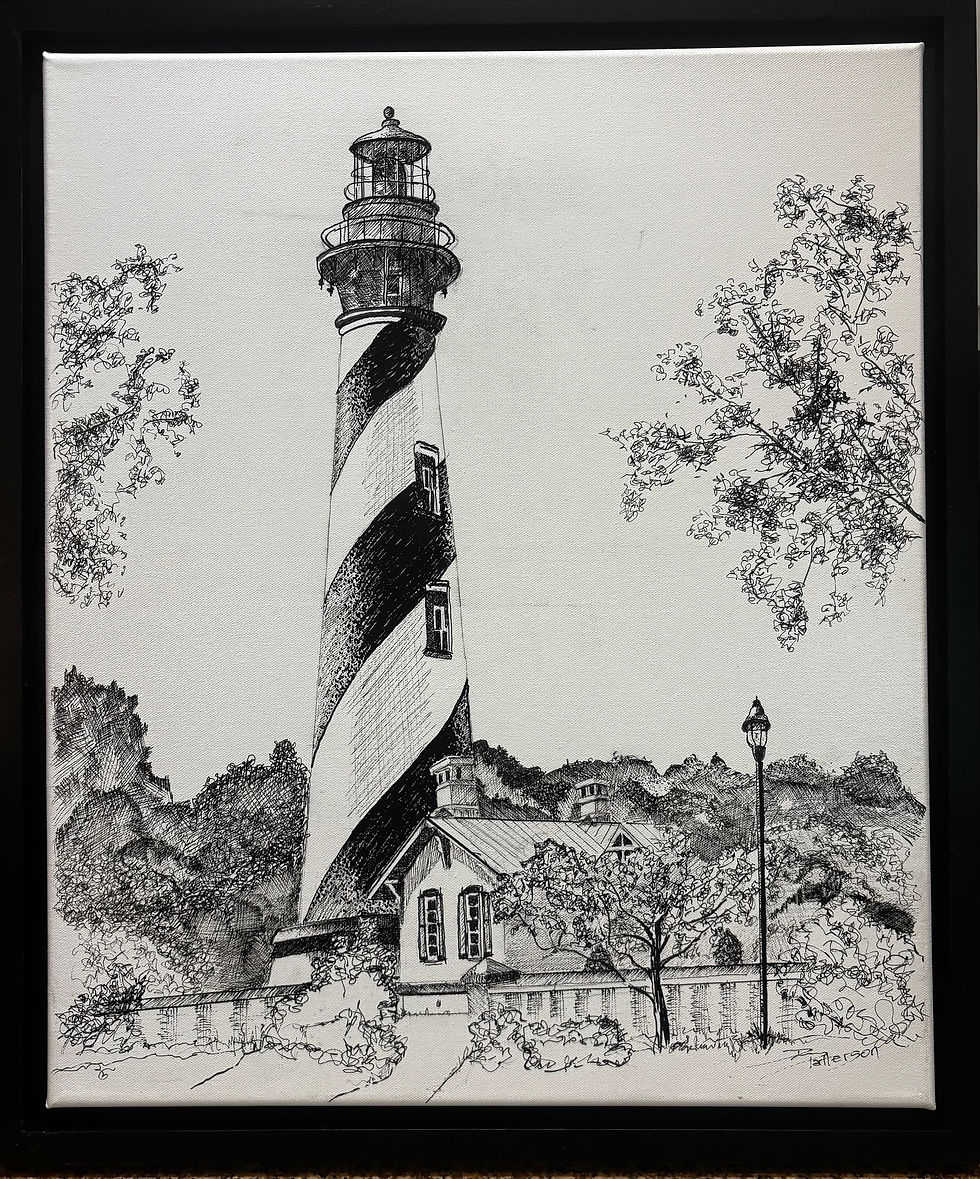Light House In Black & White
