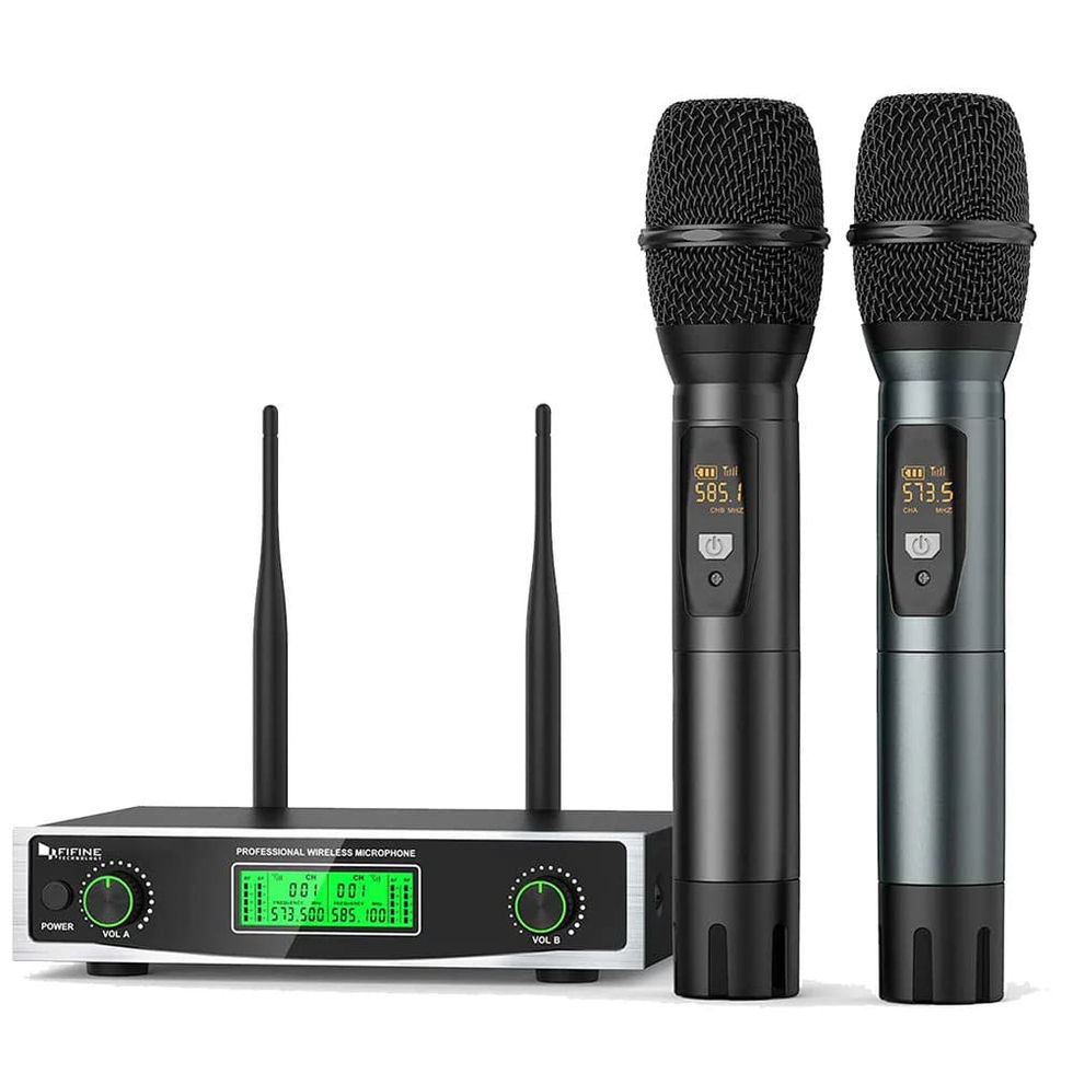 a wireless microphone with it's receiver