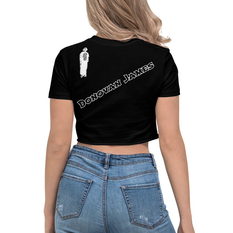 Thumbnail: Women's F.E.A.R (For Everyone Acting Real) Mixtape Cover Crop Top