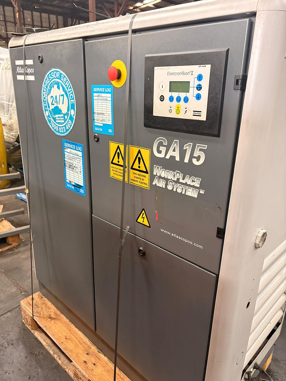 Thumbnail: Atlas Copco GA 15, S/N AII275041, 7.5 Bar, y 2003	4,500.00