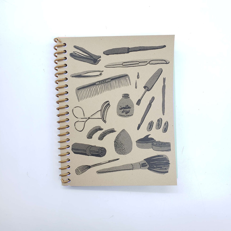 BLANK QUARTER SPIRAL NOTEPAD Madamchino Blank quarter spiral notepad madamchino