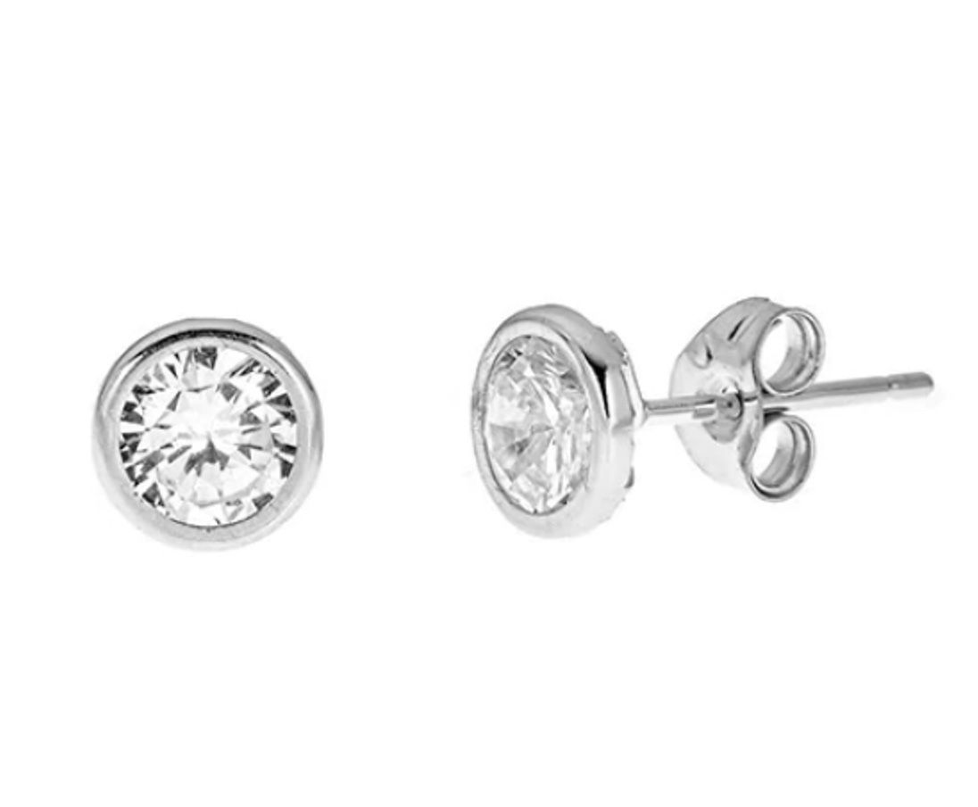 Cz bezel studs