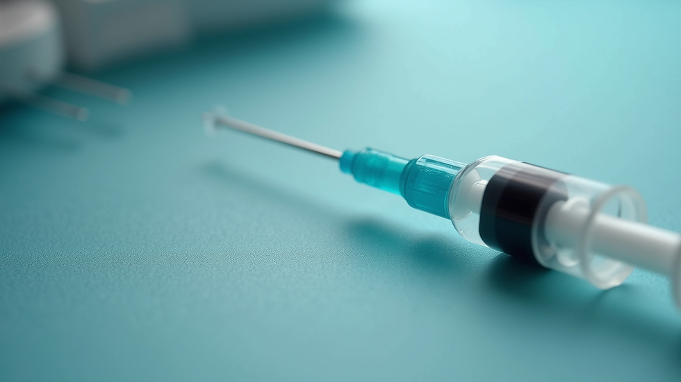 Close-up view of a syringe with dermal filler