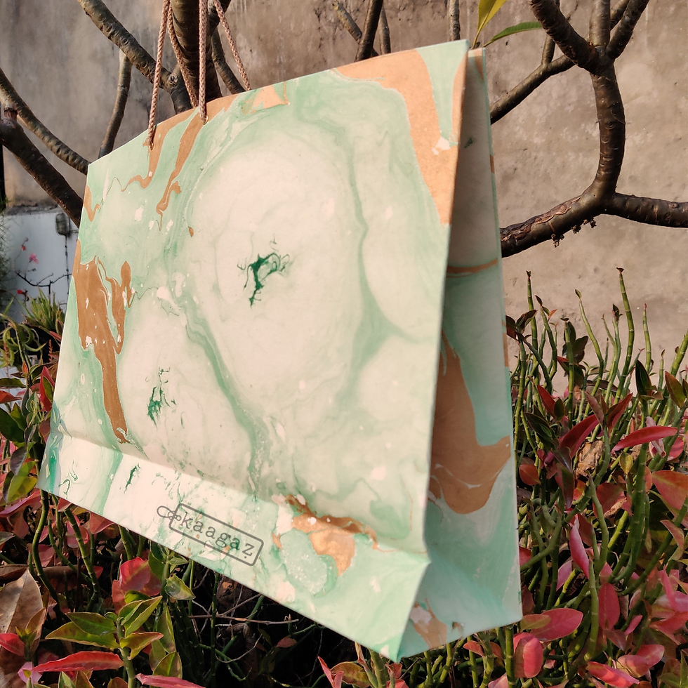 Thumbnail: Green Paper bags (Set of 2)