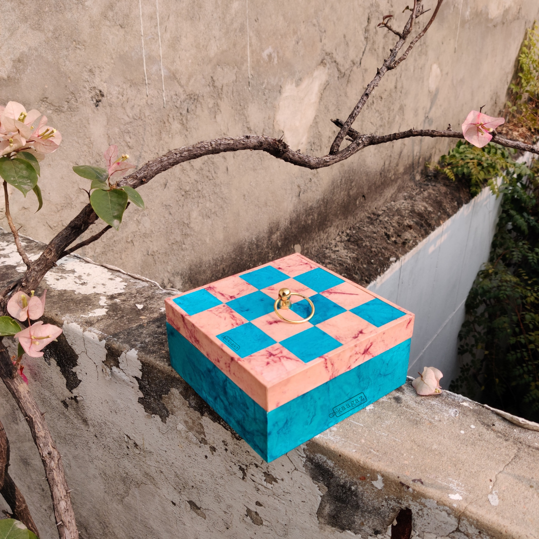 Handcrafted Box (Blue & Pink)