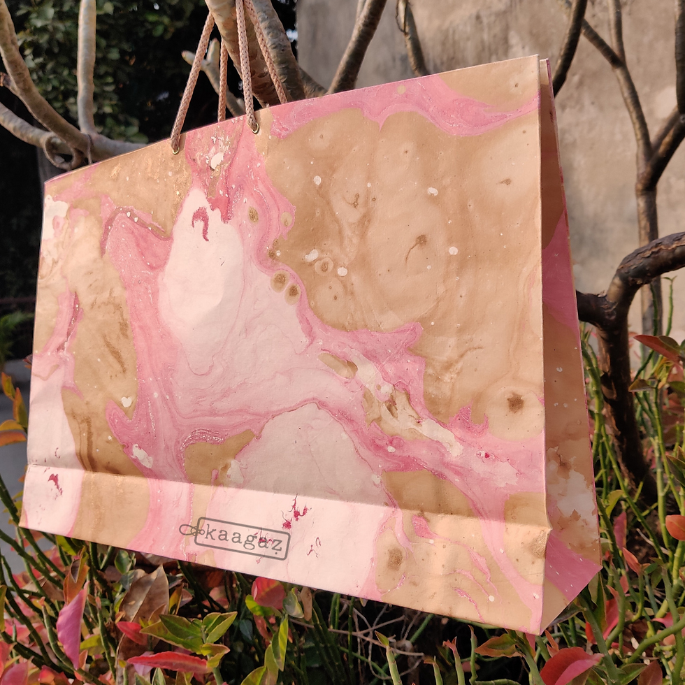 Thumbnail: Pink Paper bags (Set of 2)