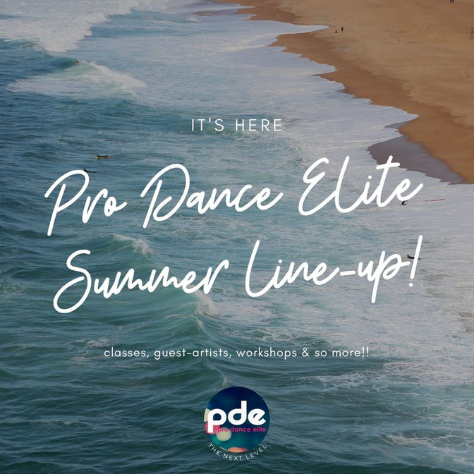 Pro Dance Elite Summer Schedule Released!!!