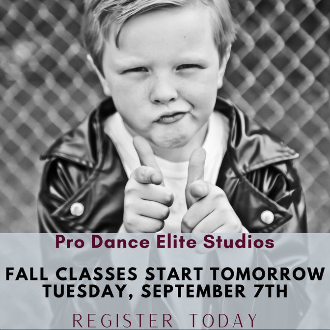 Fall Classes start tomorrow September 7th
