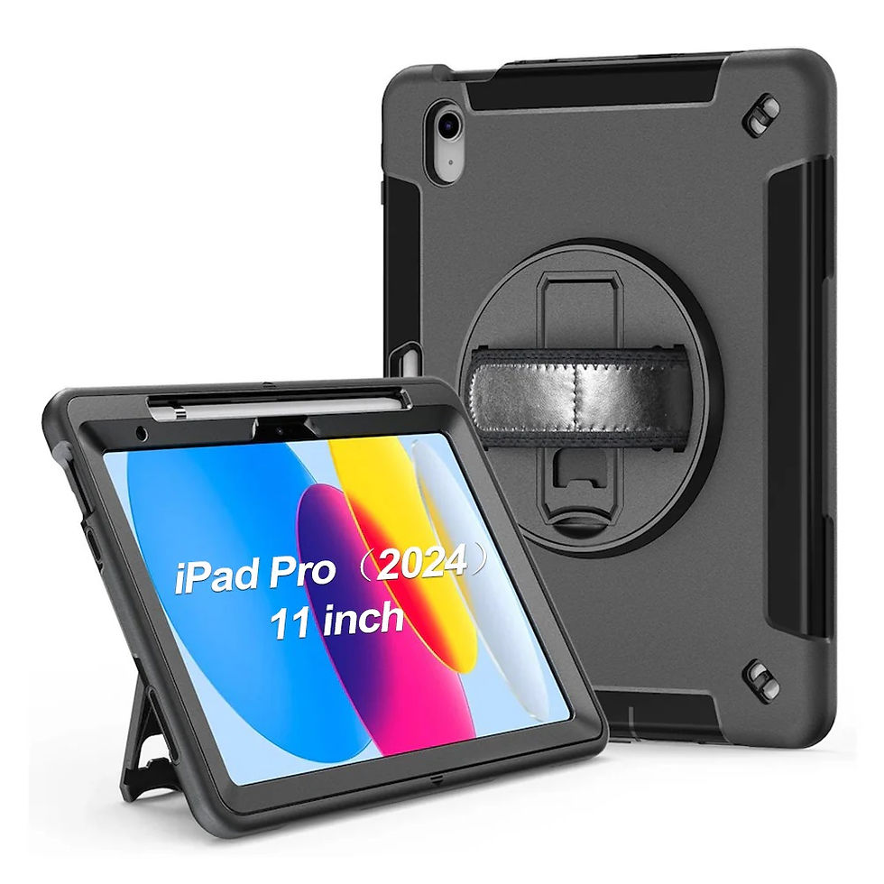 USP Rugged Apple iPad Pro M4 (11') (5th Gen) Case Black - Built-in-Kickstand