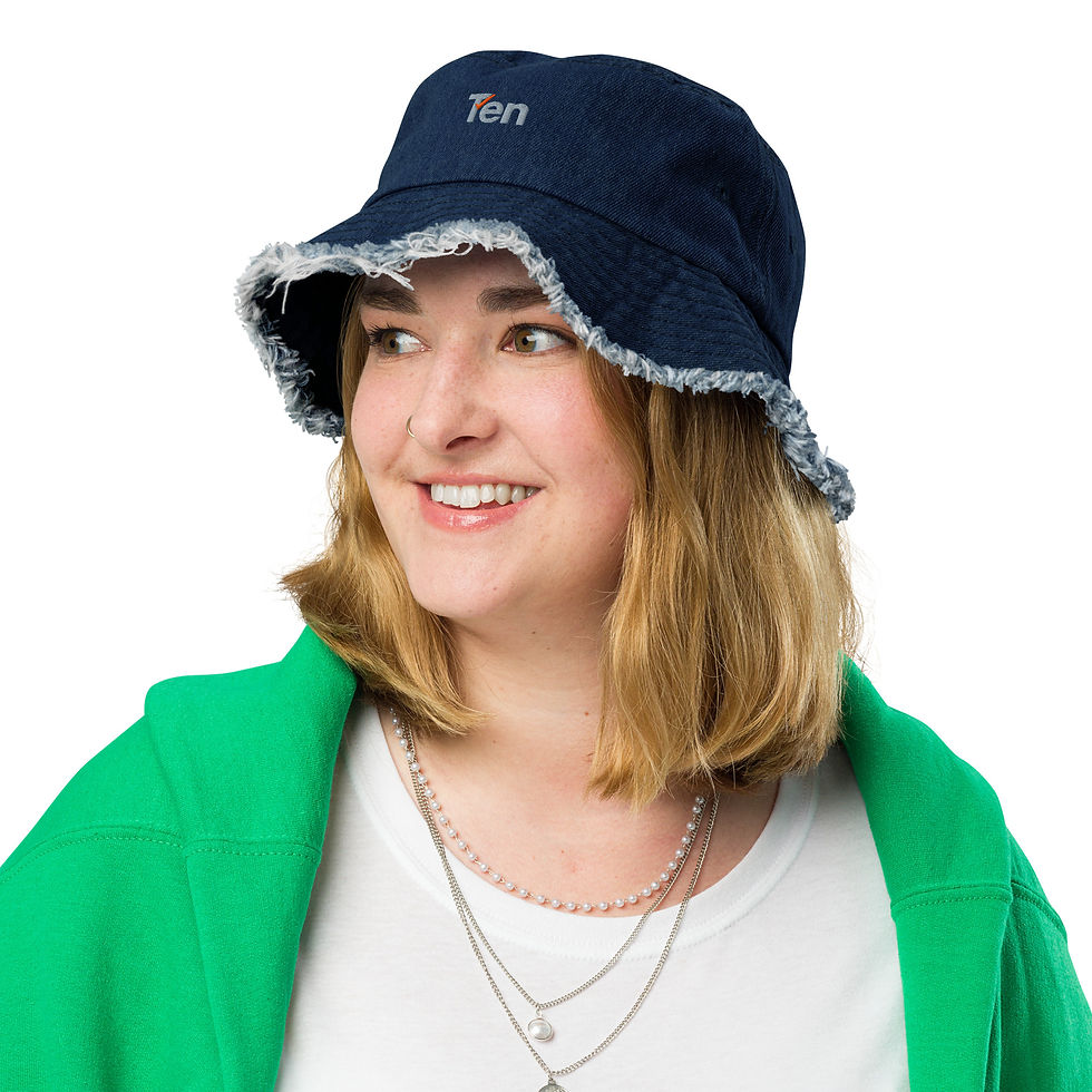 Miniature : Distressed Unisex denim bucket hat