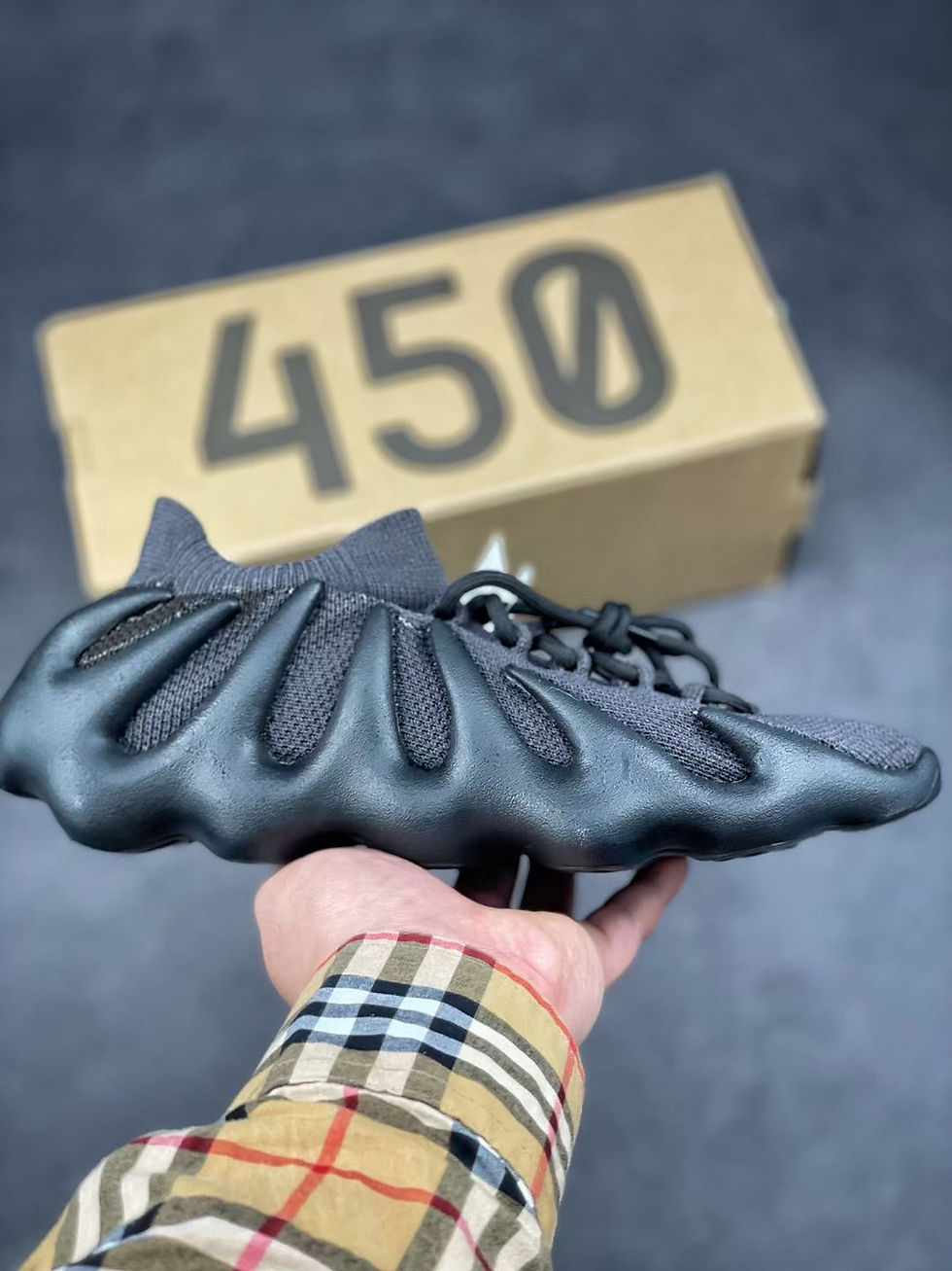 Miniature : Yeezy  450 Dark Slate Black Running  Casual Sports Sneakers
